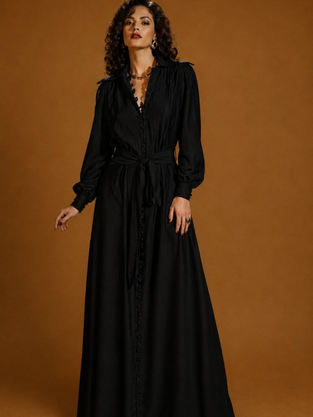 THE EVA GABOR LOOK BY ESTEVEZ 70s Vintage Maxi Dress, Size 14